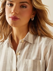 Ariat Cream Rudford Stripe Shirt with Linen - Image 5 of 5