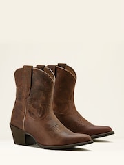 Ariat Maggie Leather J Toe Western Brown Boots - Image 3 of 5