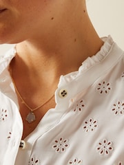 Ariat Clarion Ruffle Neck Broderie White Shirt - Image 5 of 5