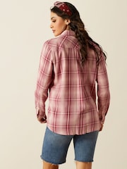 Розовый - Синяя рубашка в стиле вестерн из 100% хлопка Ariat Billie Jeans - Изображение 2 из 4