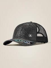 Ariat Messy Bun Glitter Black Cap - Image 1 of 2