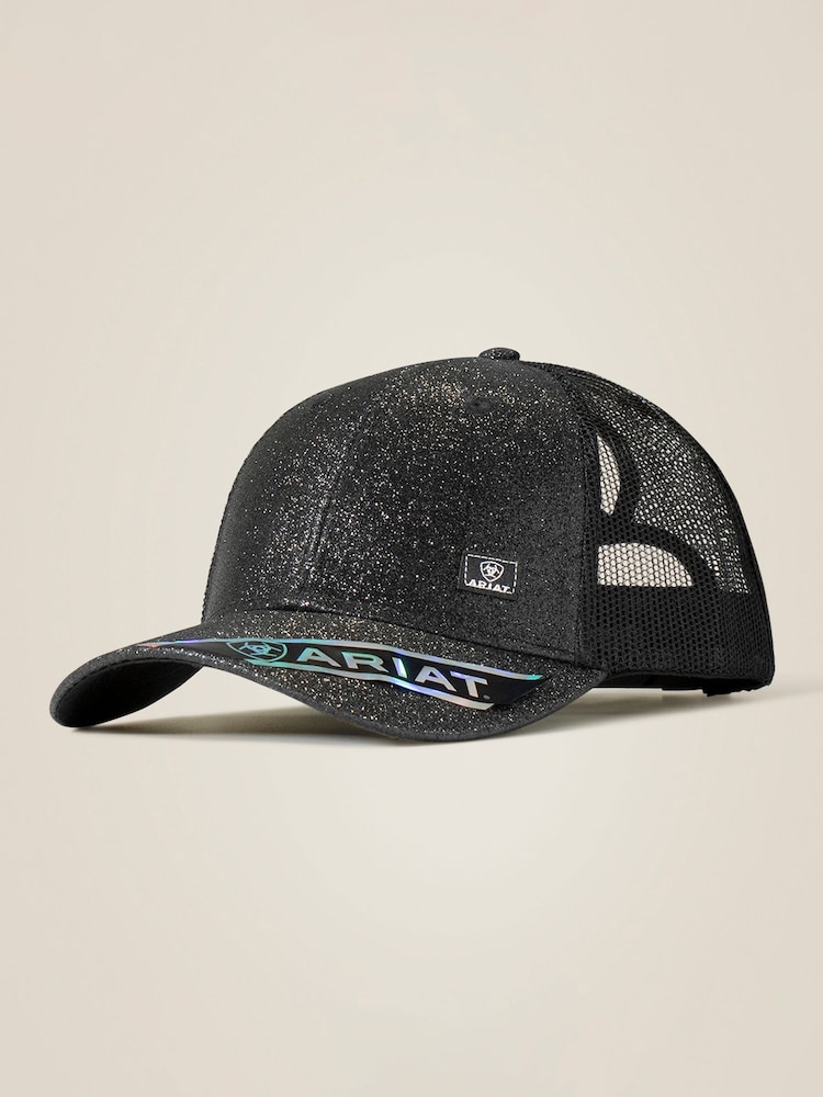 Ariat Messy Bun Glitter Black Cap - Image 1 of 2