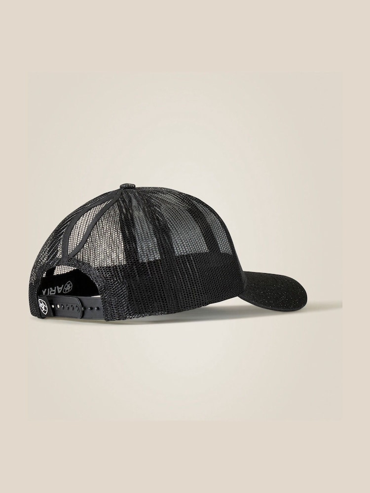 Ariat Messy Bun Glitter Black Cap - Image 2 of 2