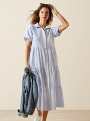 Ariat Blue Dovestone Tiered Shirt Dress - Bild 3 von 4