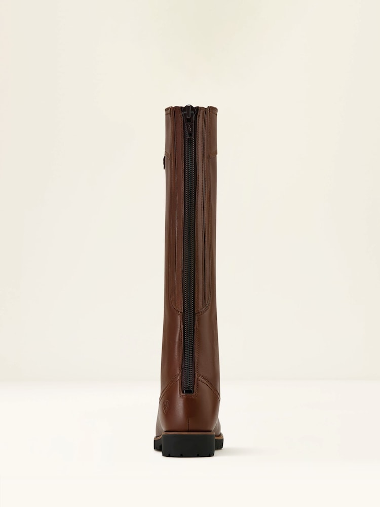Ariat Arlington Back Zip Waterproof Knee High Leather Brown Boots - Image 3 of 3