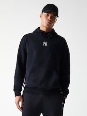 New Era Mens New York Yankee Logo Beige Hoodie - Image 1 of 8