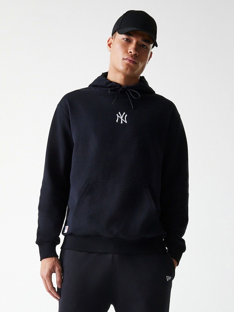 New Era Mens New York Yankee Logo Beige Hoodie - Image 1 of 8