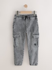 Grey/Blue Cargo Jeans With Elasticated Waists Jeans 2 Pack (3-16yrs) - Image 3 of 7