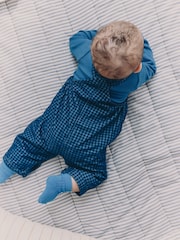 Blue Check Baby Cord Dungaree and Bodysuit Set (0mths-2yrs) - Image 2 of 3