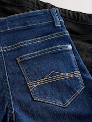Black Denim Regular Fit Stretch Jeans 2 Pack (3-17yrs) - Image 7 of 7