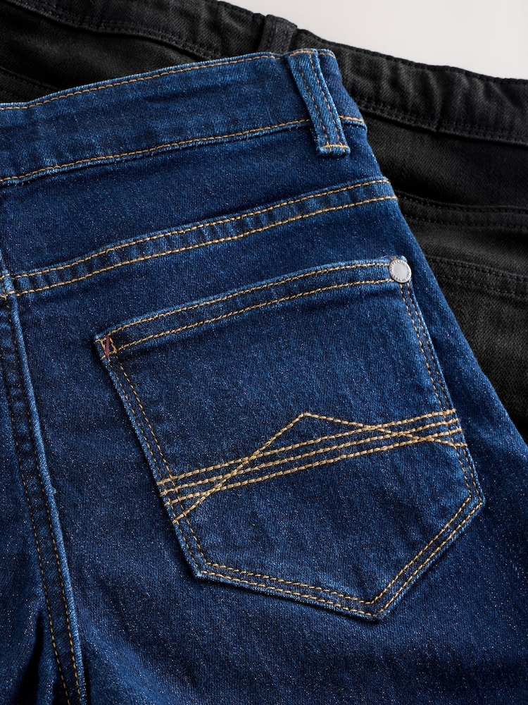 Black Denim Regular Fit Stretch Jeans 2 Pack (3-17yrs) - Image 7 of 7