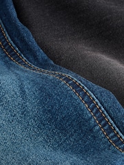 Black/Navy Regular Fit Stretch Elasticated Waist Jeans 2 Pack (3-16yrs) - Image 5 of 8