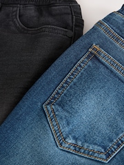 Black/Navy Regular Fit Stretch Elasticated Waist Jeans 2 Pack (3-16yrs) - Image 8 of 8