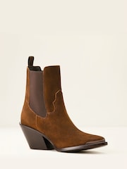 Ariat Shiloh Suede J Toe Western Brown Boots - Image 2 of 5