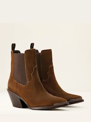 Ariat Shiloh Suede J Toe Western Brown Boots - Image 3 of 5