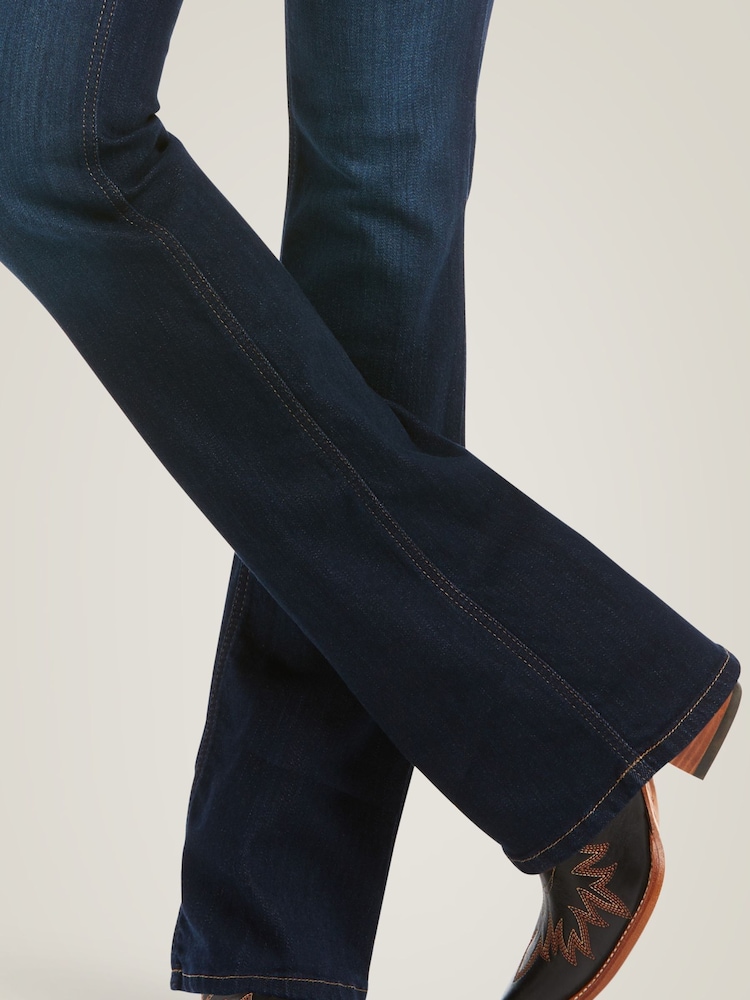 Ariat Blue High Rise Ballary Boot Cut Jeans - Image 4 of 6