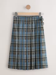 Blue Check Knee Length Kilt Skirt - Image 5 of 7