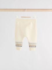 Cream Fairisle Baby Knitted Top and Leggings Set (0mths-2yrs) - Image 10 of 19
