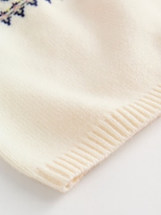 Cream Fairisle Baby Knitted Top and Leggings Set (0mths-2yrs) - Image 16 of 19