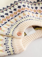 Cream Fairisle Baby Knitted Top and Leggings Set (0mths-2yrs) - Image 19 of 19