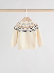 Cream Fairisle Baby Knitted Top and Leggings Set (0mths-2yrs) - Image 8 of 19