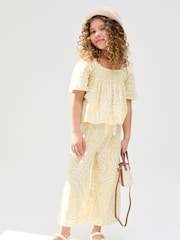 Raffya Yellow Zebra 100% Cotton Top and Trousers Set - Image 6 of 6