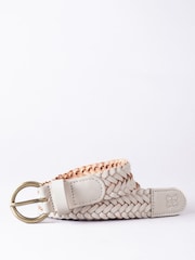 Песочный - Lakeland Leather Stone Waverton Woven Belt - Image 1 of 3