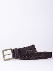Lakeland Leather Brown Howbeck Leather Braided Belt - Image 1 of 2