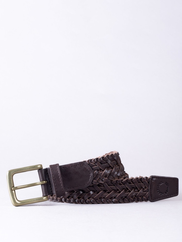 Lakeland Leather Brown Howbeck Leather Braided Belt - Image 1 of 2 Lakeland Leather Brown Howbeck Leather Braided Belt - Image 1 of 2