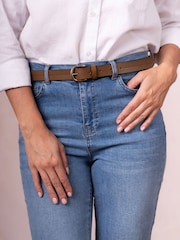 Oliva - Cinturón de cuero Kendal de Lakeland Leather - Imagen 4 de 4