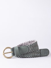 Зеленый - Lakeland Leather Stone Waverton Woven Belt - Image 1 of 3