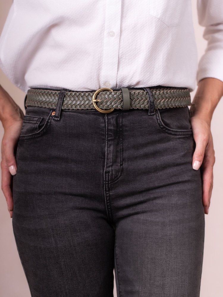 Lakeland Leather Green Waverton Woven Belt - Image 4 of 4 Lakeland Leather Green Waverton Woven Belt - Image 4 of 4