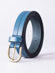 Azul - Cinturón de cuero Kendal de Lakeland Leather - Imagen 2 de 3