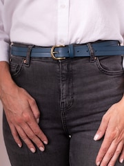 Azul - Cinturón de cuero Kendal de Lakeland Leather - Imagen 4 de 4