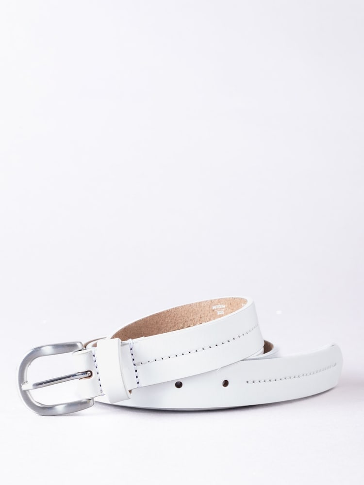 Blanco - Cinturón de cuero Kendal de Lakeland Leather - Imagen 1 de 3