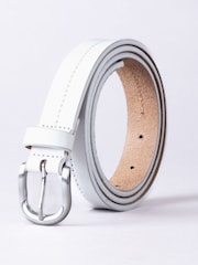 Blanco - Cinturón de cuero Kendal de Lakeland Leather - Imagen 2 de 3