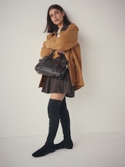 Negro - Botas planas estilo calcetín por encima de la rodilla de Forever Comfort® - Imagen 2 de 11