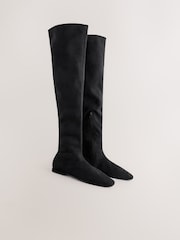 Negro - Botas planas estilo calcetín por encima de la rodilla de Forever Comfort® - Imagen 8 de 11