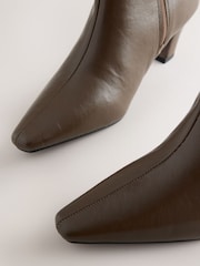 Olive Green Forever Comfort® Curved Heel Knee High Boots - Image 4 of 5