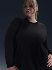 Nike Black Curve One Relaxed Dri-FIT Long-Sleeve Top - Image 4 of 5