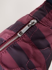 self. Navy/Burgundy Stripe Quilted Sling Bag - Image 3 of 9
