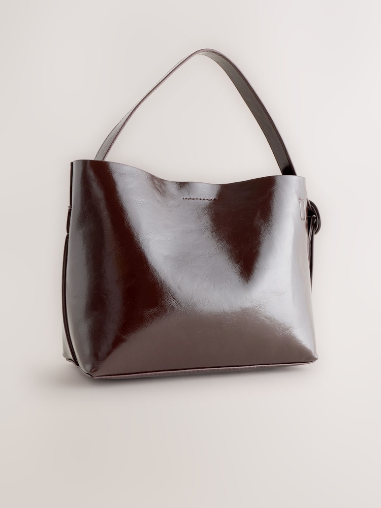Cherry Red Mini Bucket Bag - Image 2 of 8 Cherry Red Mini Bucket Bag - Image 2 of 8