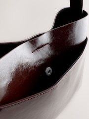 Cherry Red Mini Bucket Bag - Image 5 of 8