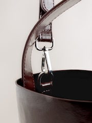 Cherry Red Mini Bucket Bag - Image 6 of 8