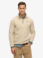 Superdry Nude Polar Fleece Half Zip Top - Image 1 of 5