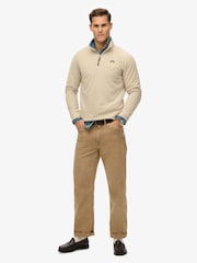Superdry Nude Polar Fleece Half Zip Top - Image 2 of 5