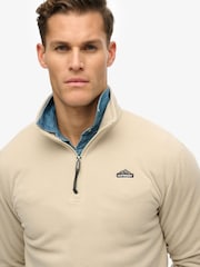 Superdry Nude Polar Fleece Half Zip Top - Image 4 of 5