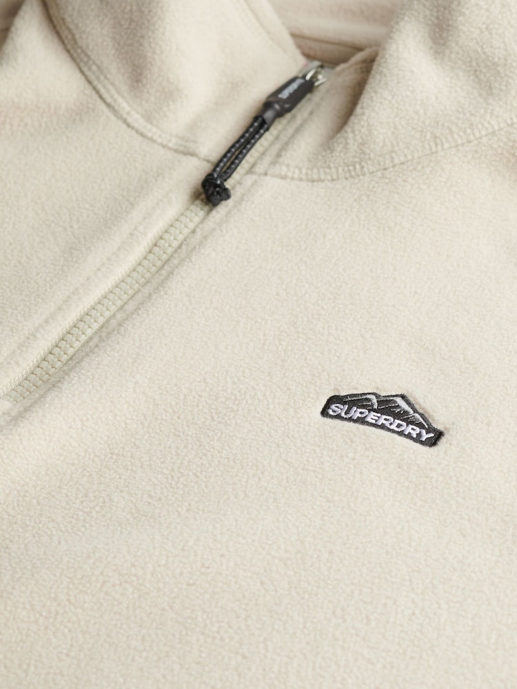 Superdry Nude Polar Fleece Half Zip Top - Image 5 of 5