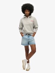 Superdry Grey Country Club Rugby Sweatshirt - Image 4 of 6