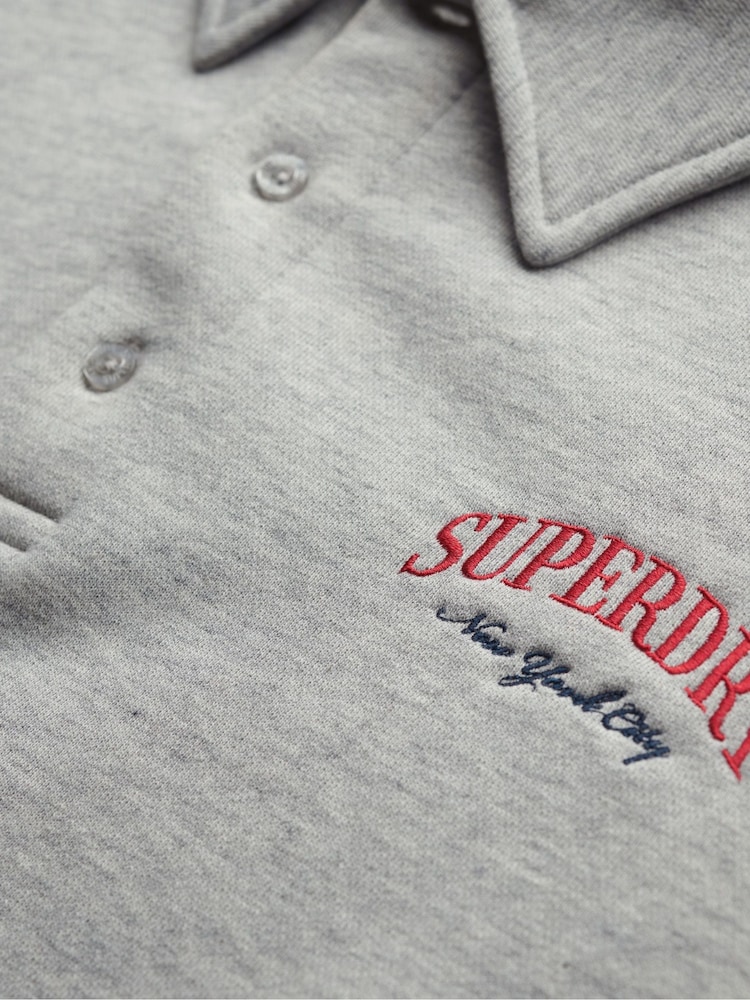 Superdry Grey Country Club Rugby Sweatshirt - Image 6 of 6 Superdry Grey Country Club Rugby Sweatshirt - Image 6 of 6